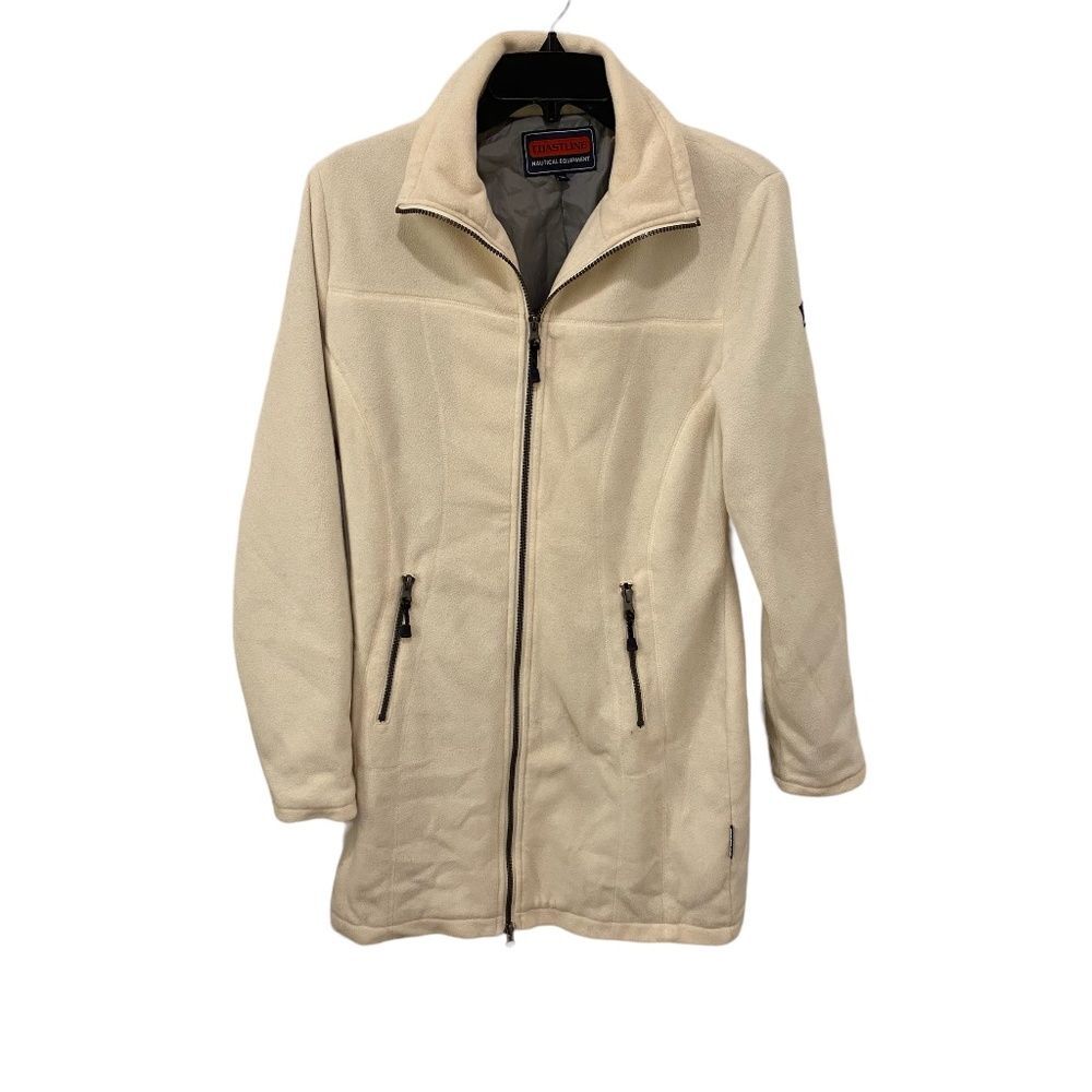 Coastline Nautical Equipment Fleece Long Jacket. Off White. SZ EU 38 (US M)